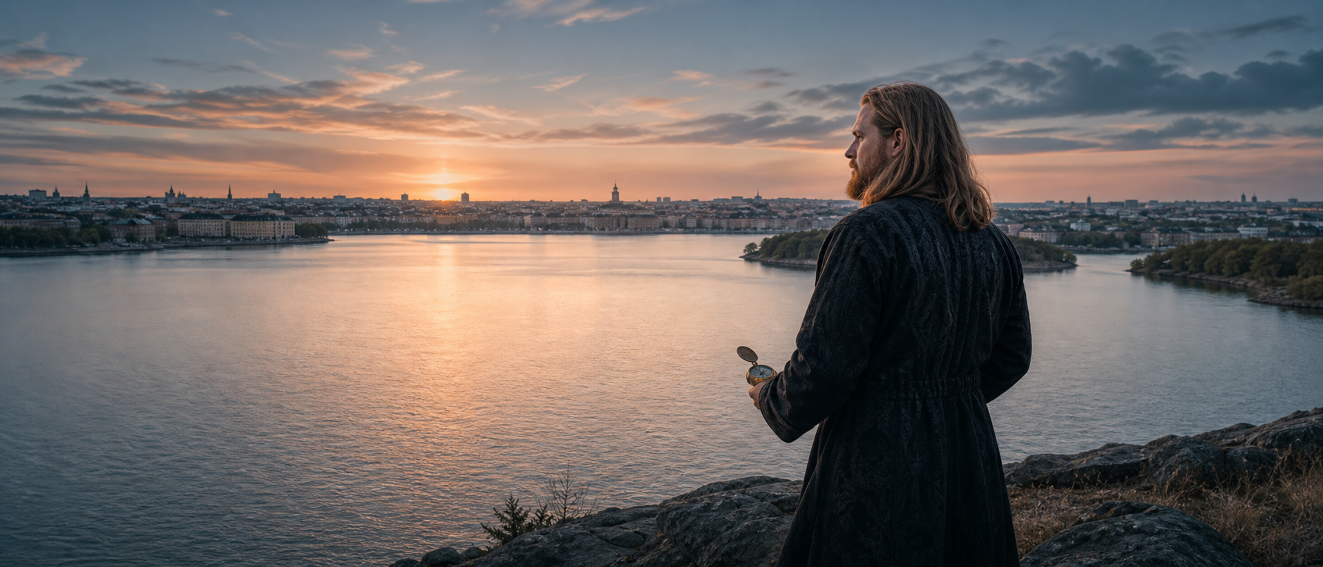 Simon blickar över Mälaren
